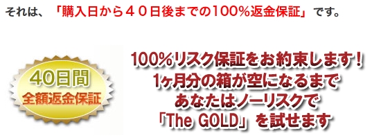 TheGOLD返金保証